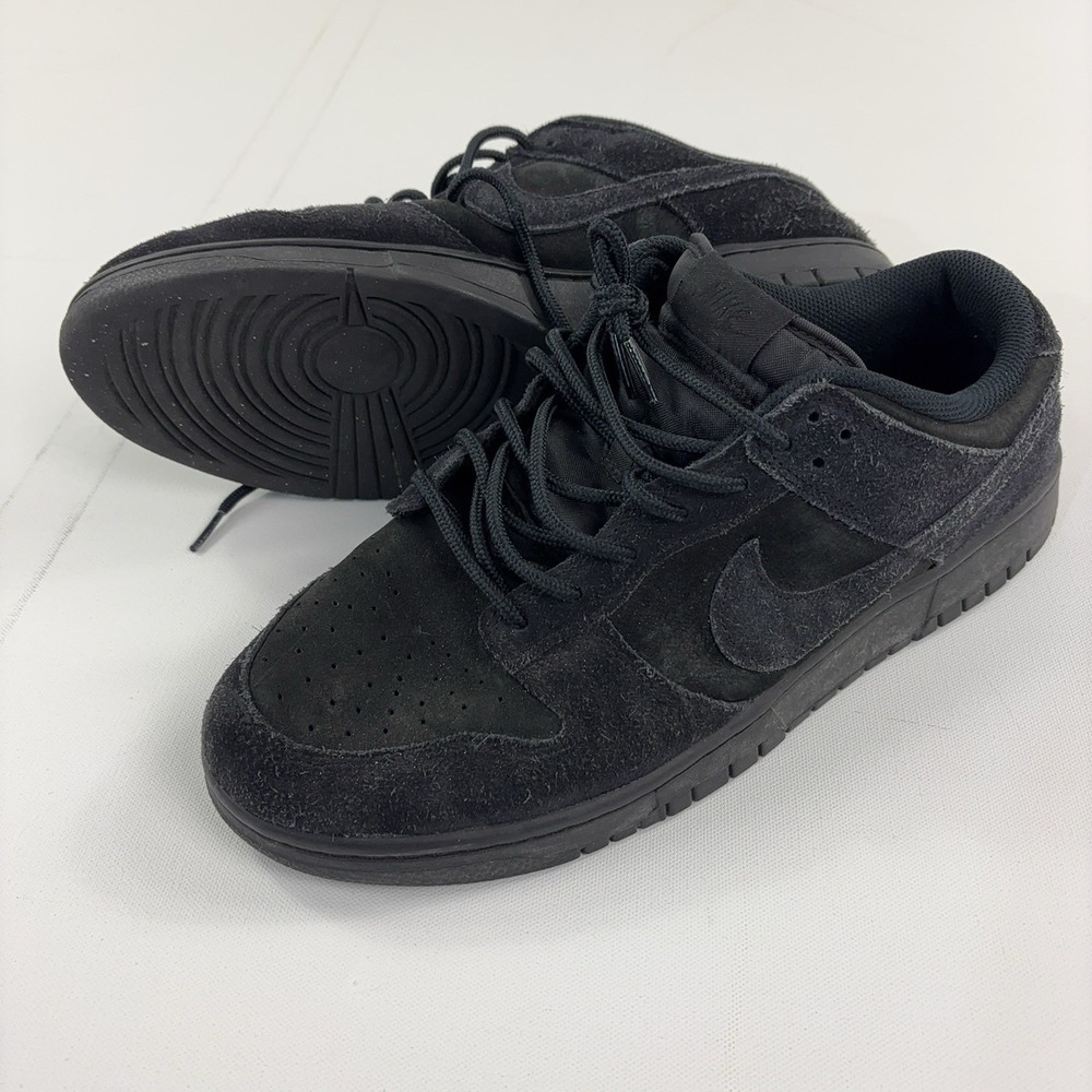 Nike Dunk Low Shoes Mens Size 13 Black Suede Low Top Sneakers IB6651-001